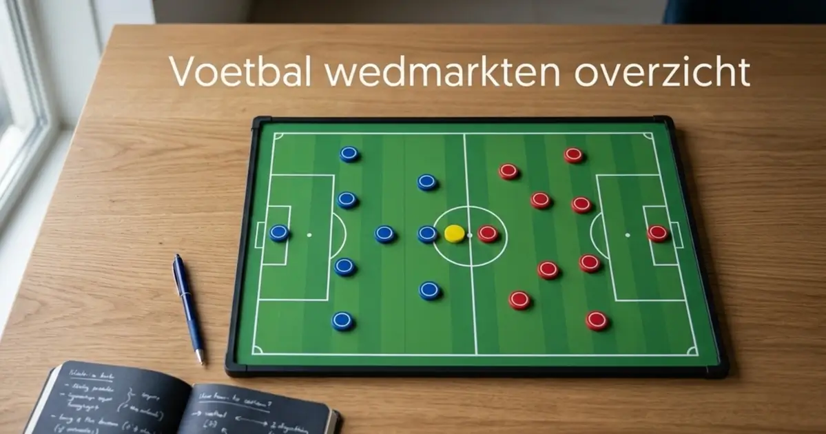 Overzicht van live wedmarkten bij een voetbalwedstrijd